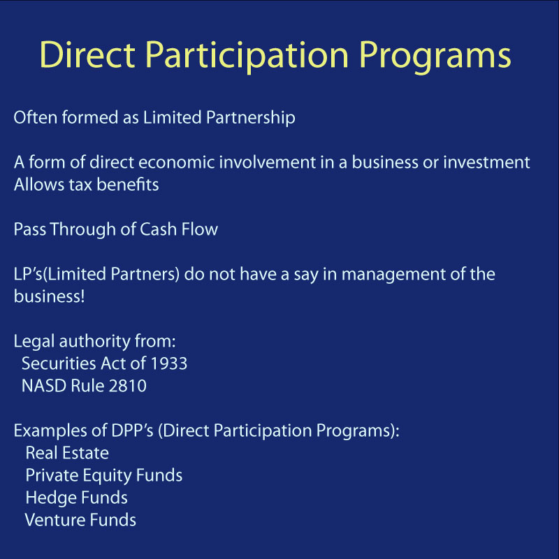 Direct participation Programs